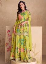 Heavy Chinnon Multi Colour Festival Wear Printed Readymade Plazzo Suit